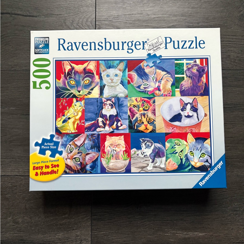 Ravensburger Hello Kitty Kat 500 Piece Puzzle Large Piece Format - Complete